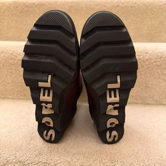 Sorel Arctic Wedge II Waterproof Lace Up Boots Redwood Brown Womens Leather - Picture 7 of 9